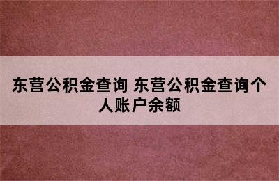 东营公积金查询 东营公积金查询个人账户余额